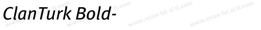 ClanTurk Bold字体转换
